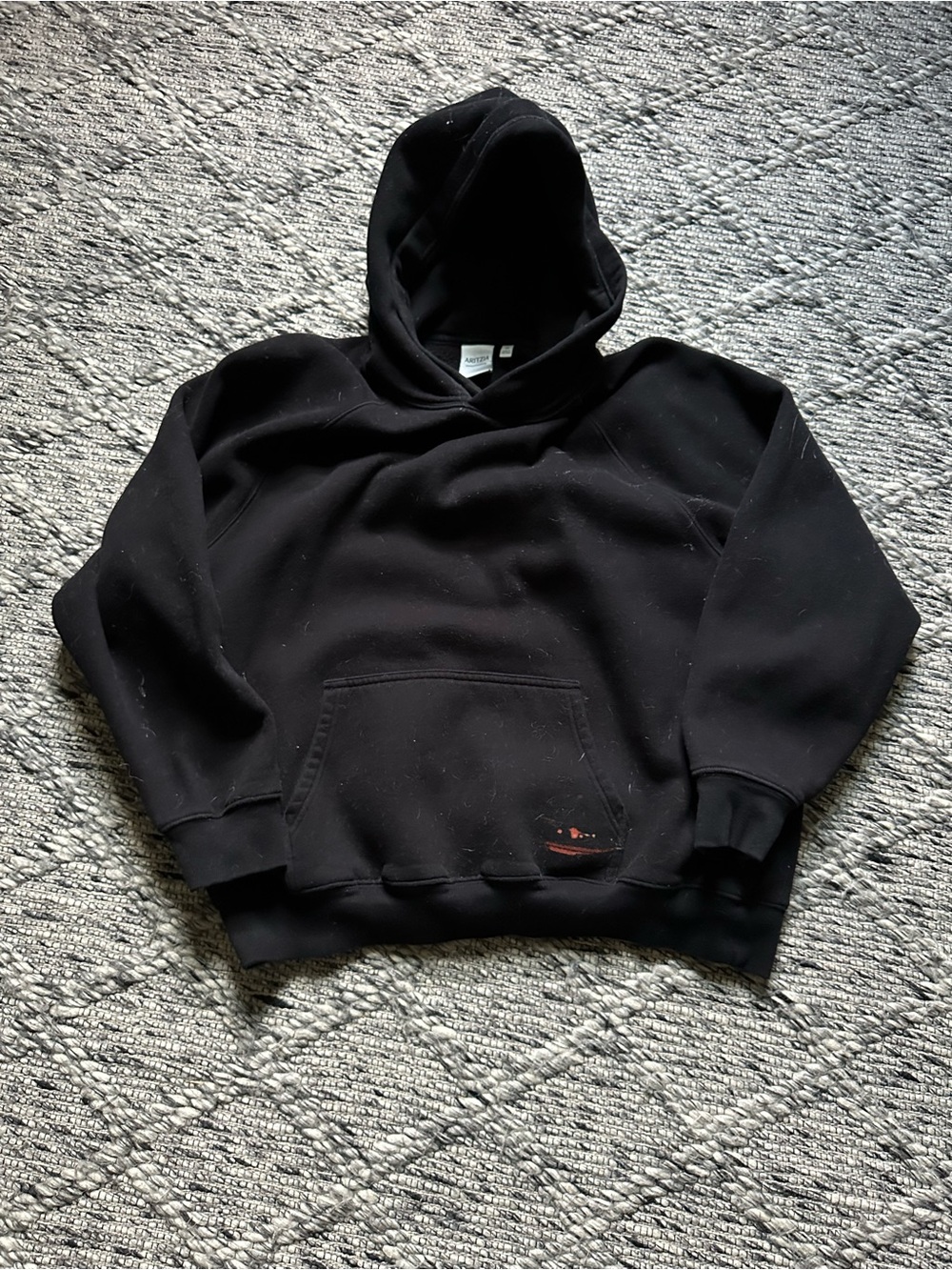Aritzia Black Sweatfleece Hoodie - Mega Fit